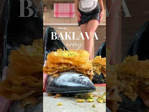 In Pumps Crush: Pea vs. Baklava! High Heels Crushing Food! Oddly Satisfying! Barefoot ASMR