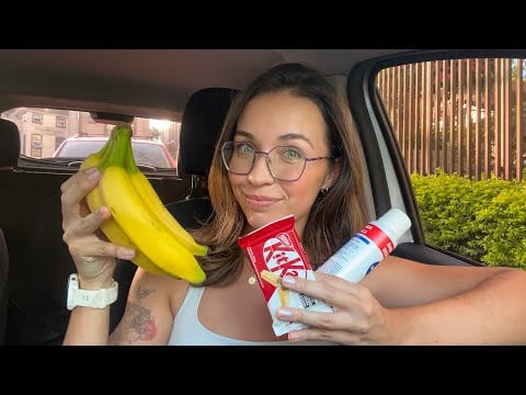 ~ car ASMR: 🧺 GROCERY SHOPPING 🍌 show ‘n tell | soft spoken