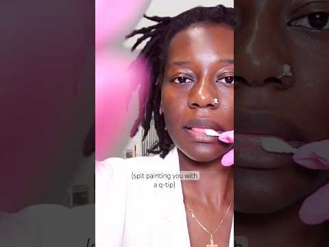 ASMR SPIT PAINTING YOU WITH THE SOFTEST Q-TIP IN THE WORLD 😍 #asmrshorts #asmrvideos #asmrtriggers