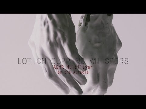 [ASMR] Lotion Ear Cupping ★ Ear rubbing & Unintelligible whispers ★ [multilayered] [Binaural]