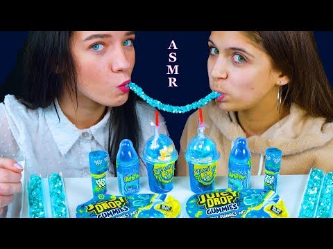 ASMR BLUE BABY BOTTLE POP, NERDS ROPE JELLY, PUSH POP, JUICY DROP, SPLASH-N-LIK