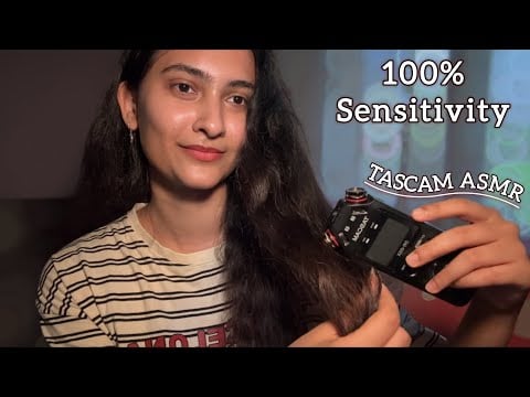 ASMR CRISPY TASCAM TRIGGERS (hair on mic, fabric scratching & more) 