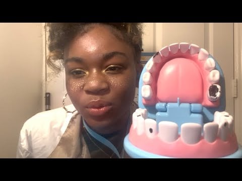 Rude Dentist gives your Teeth a Good Cleaning |ASMR| (typing and soft whispers)