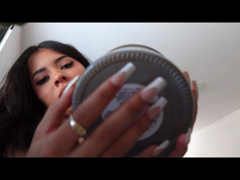 ASMR | soft tapping with light inaudible whispers 💤