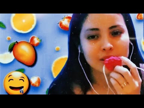 asmr português: Sussurando nomes de fruta e sussurando objetos da escola