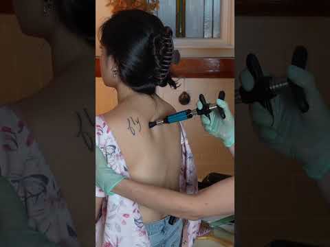Asmr back exam #asmr #asmrsounds #asmrvideo #relaxing #relax #satisfying #satisfyingvideo #tingles