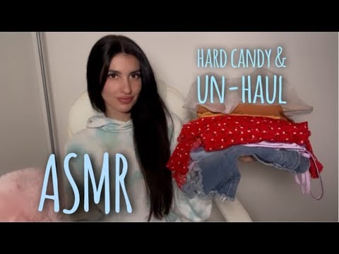 ASMR Hard Candy🍬🍋Clothing and Shoe Un-haul👡🛒💞✌🏼