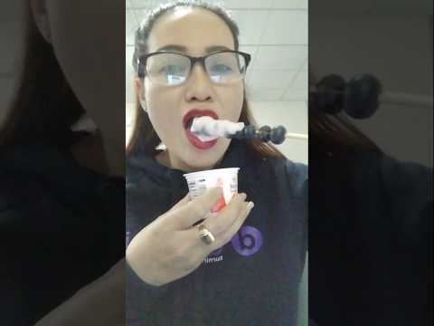 BLUE BERRIES WITH YOGURT  #everyone #mukbang #shortsfeed #fruit #food #eating