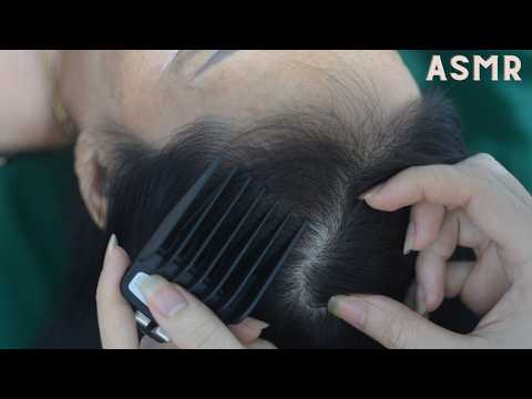 ASMR Real Person Hair Parting and Head Scratching Sounds, Relaxing For Reduce Headache