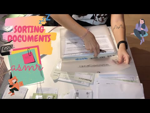 🗃️ASMR🗃️ Sorting Documents (distant whispering in Italian)