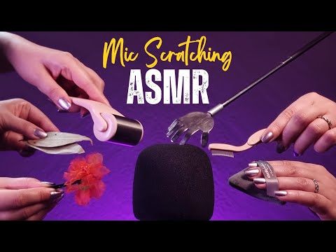 [ASMR] Foam Mic Scratching with Different Objects • 1 Hour • (No Talking)