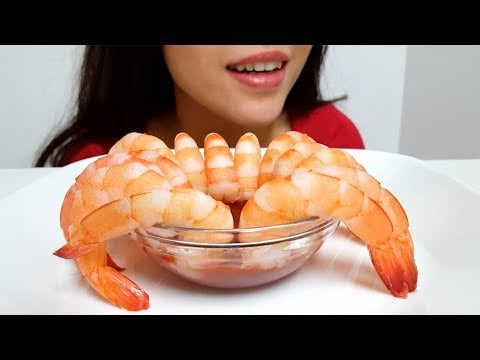 ASMR Eating Shrimp Cocktail | Seafood Eating Sounds And ASMR Mouth Sounds