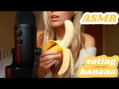 ASMR Eating MUSHY BANANA! ...ALSO Thank You To My First 100 Subscribers! 부드러운 바나나 먹기