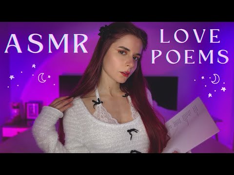 ASMR Roleplay - Reading LOVE Poems For Valentine's Day (With Cozy Fire Sounds)