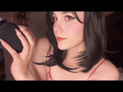 ASMR mic pumping with lots of eye contact