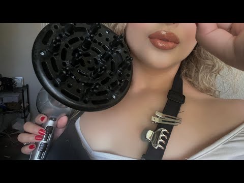 ASMR Styling Your Hair For A Party 🎉 RP - (Up Close Tingly Hair Sounds)