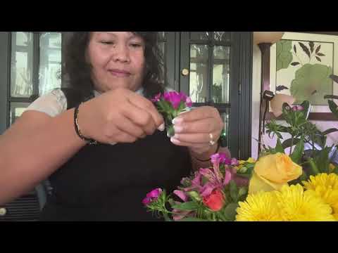 How to Make Real Flowers Hair Accessories | ASMR | Fresh Flowers Sound Whispering, Hope you like it!