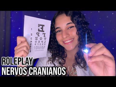 ASMR | ROLEPLAY: EXAME DE NERVOS CRANIANOS 🩺 exame de vista, audição, tato, olfato e paladar ⚕️