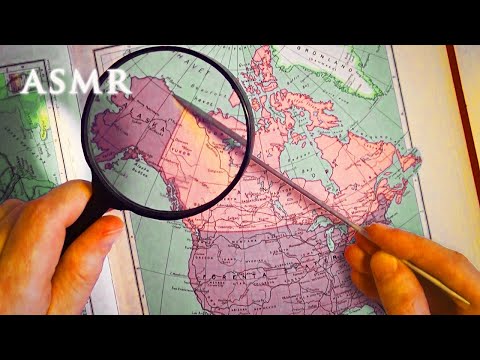 ASMR 1hr Pan-American Highway | Pointer tracing | Map Reading