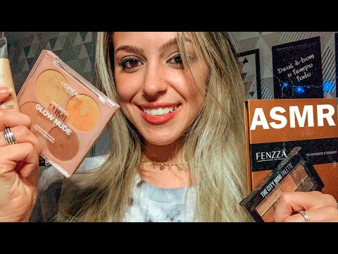 ASMR(caseirinho) - MOSTRANDO MINHAS MAQUIAGENS FAVORITAS