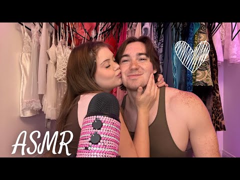 My boyfriend tries ASMR (for the first time EVER!) 💗 🌟