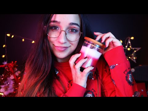 ASMR with a Crackling Candle | Wood & Glass Tapping, Crackling Fire & Whispers