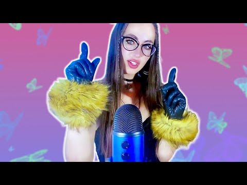 ASMR | Leather Glove Sounds | Hand Movements | Visual Triggers | Finger Fluttering | Background