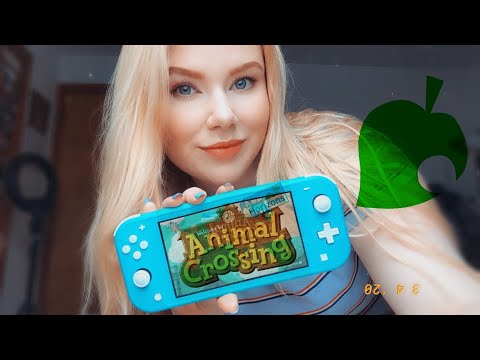 ASMR *Playing Animal Crossing!*  Up Close Whisper Ramble