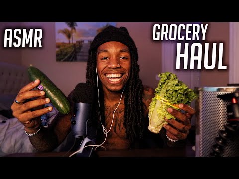 (ASMR) My Grocery Haul As A Vegan whispers, tapping For Sleep