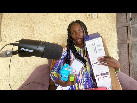 ASMR UNBOXING MY PACKAGE AND CHEWING GUM WITH WHISPERS FOR SLEEP