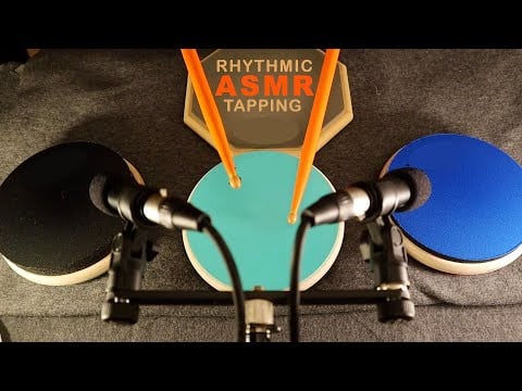 ASMR Rhythmic Tapping & Drumming | Binaural Beats | No Talking