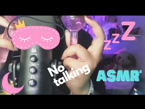 ASMR no talking para você dormir e relaxar/ unhas no Mic / Tapping/ scratching e muito mais