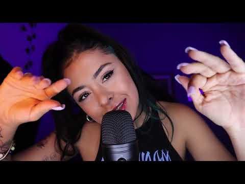 ASMR VISUAL / ATENCIÓN PERSONAL  + MOUTH SOUNDS tocando tu carita