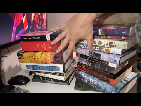 ASMR With my Thrift haul (books)