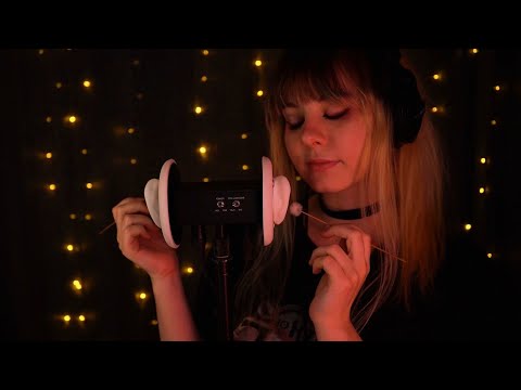 ASMR | Soft Mic Blowing & Gentle Ear Cleaning - rain, no talking