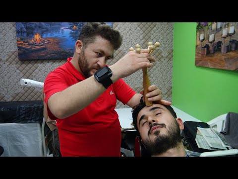 TOKSEN CRACKING MASTER BARBER 💈EAR BURN💈 asmr head,back,ax,sword,foot,leg,arm,palm,face,ear massage