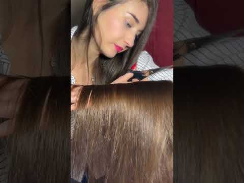 Bad ends cutting off #asmr #longhair #silkyhair #longhairasmr #hairplay