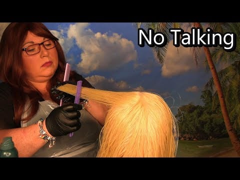 ASMR Hair Salon Roleplay (NO TALKING) (Wet Haircut, Razor Cut, Scalp Treatment, Fizzy Sounds, Spray)