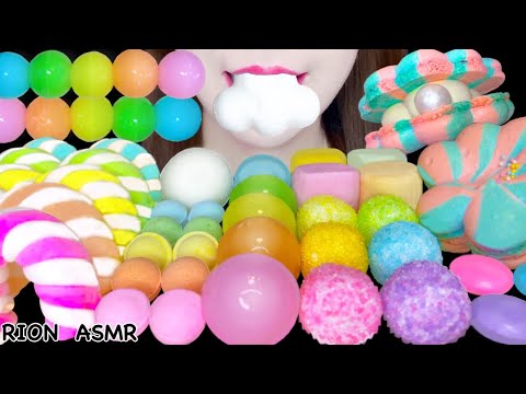 【ASMR】【咀嚼音 】PASTEL COLOR DESSERTS パステルカラーのデザート MARSHMALLOW MUKBANG 먹방 食べる音 EATING SOUNDS NO TALKING