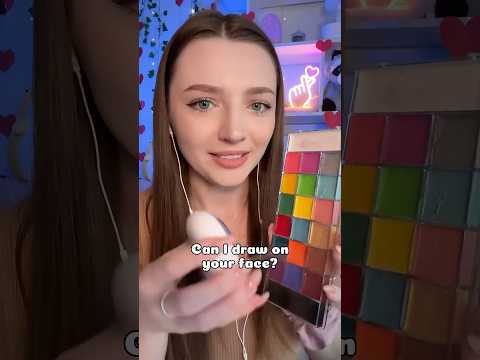 Can I draw on your face? #asmr #asmrsounds #asmrrelax #asmrtingles #asmrsleep #relax #tingles
