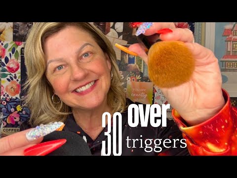 ASMR | Over 30 Tingly Tingly TINGLY Triggers!! 🔥💗✨ Coaster, Squishies, Marker on Face, Brushing You