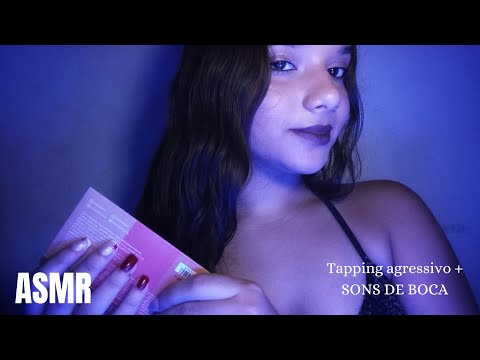 asmr caseiro - TENTATIVA de tapping agressivo + sons de boca.