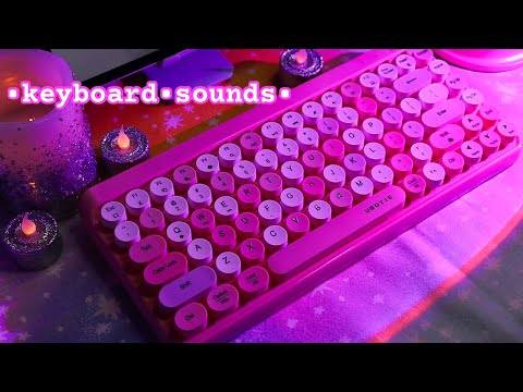 ASMR | Keyboard Sounds To Relax To 🥱💕 (typing, & keyboard scratching/tapping)