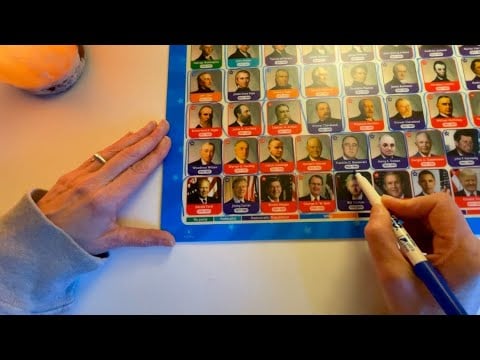 Quiet ASMR Presidents Day Video ~ Tracing and Barely Whispering (w Unintentional Cat Snoring)