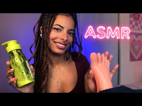 ASMR EXTREMAMENTE RELAXANTE PARA PÉS CANSADOS 🦶 (Esfoliação + Massagem)