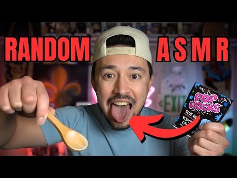Random Fast ASMR with Random Combinations ~ Pop Rocks Wood Spoon Eating