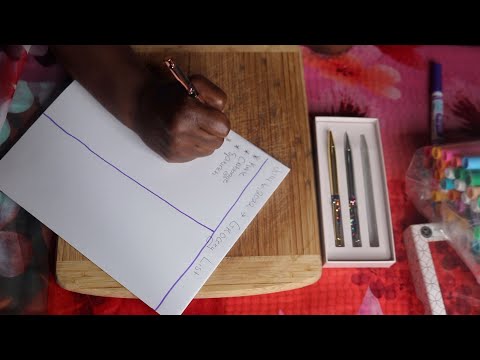WRITING GROCERY LIST ASMR CHEWING GUM