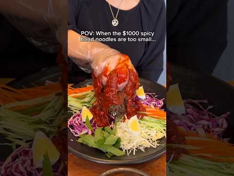 POV: WHEN THE $1000 SPICY NOODLES ARE TOO SMALL... #shorts #viral #mukbang