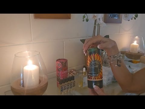 ASMR🧴💄Body & Face Oils Unpackaging and Some Make-up & Perfume Oils. Soft Spoken.