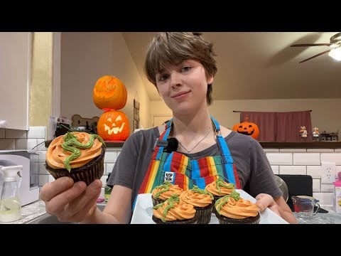 ASMR | Baking Pumpkin Cupcakes for the Fall Season (soft spoken)